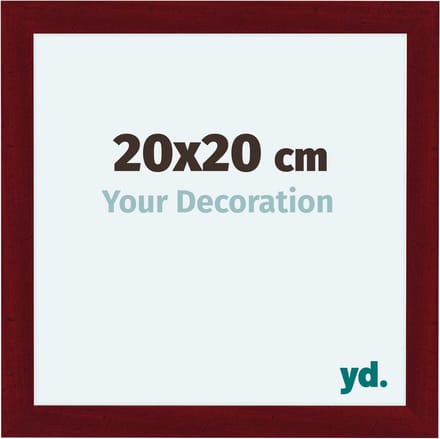 Your Decoration - Fotolijst 20x20 cm - MDF - Wijnrood Geveegd - Como