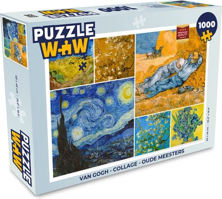Puzzel Van Gogh - Collage - Oude Meesters - Legpuzzel - Puzzel 1000 stukjes volwassenen