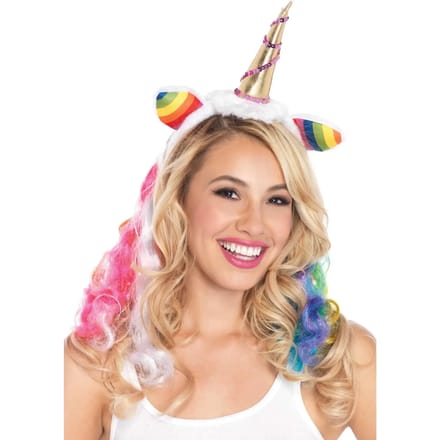 Regenboog eenhoorn haarband voor dames Leg Avenue