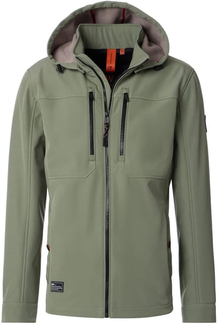 Casa Moda Softshell Jas Met Stretch En Afneembare Capuchon - M