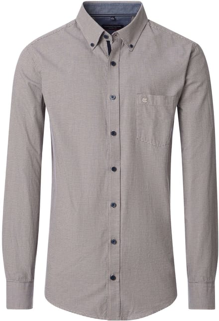 CASA MODA Sport casual fit overhemd - dobby - - Strijkvriendelijk - Boordmaat: 43 - 44