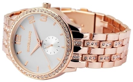 EXCELLANC Dameshorloge Metall Crystal-besetting