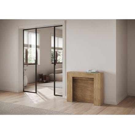 ITAMOBY Uitschuifbare sidetable 90x25/211 cm Kiba natuur eiken interne verlengstukken