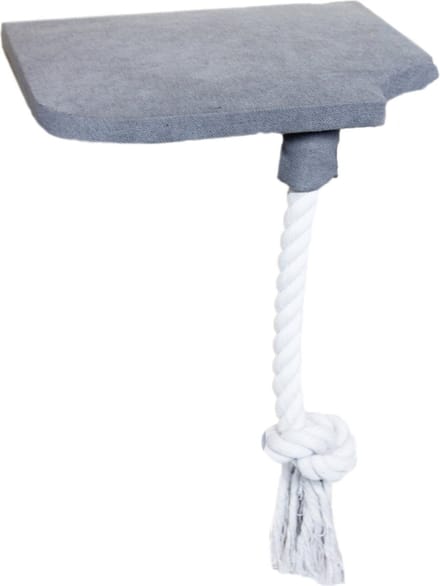 AFP Skywalk - Katten muur meubel - Kattenplatform met speeltouw - L 30 x B 26x H 50 cm - Grijs
