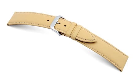 Lederband Arezzo 12mm zand, glad
