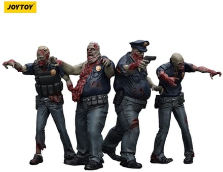 Joy Toy (CN) Zombie Dark Source Action Figuur 4-Pack Police (Male) 8 cm Action Figuur