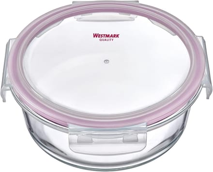 Famanu – Ronde glazen vershouddoos 400 ml – oven/magnetron geschikt, compact
