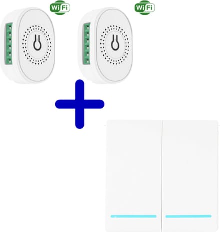 VH Control RF duo home combi - twee switches - wifi - wit - "Line" schakelaar