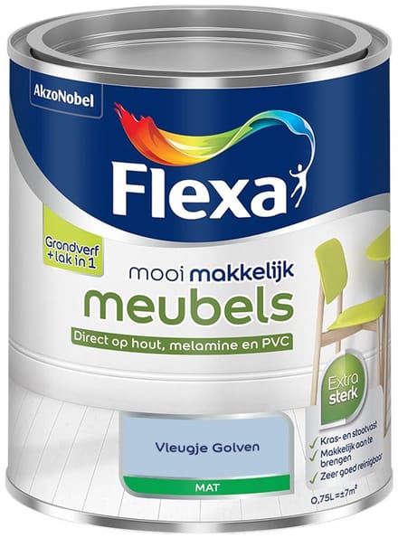 Flexa - Mooi Makkelijk Meubels Mat - Vleugje Golven - Mengverf - 750 Ml