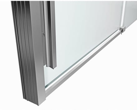 FugaFlow Efficiente Vetro Zijwand - 100x200cm - helder 8mm glas - gepolijst zilver