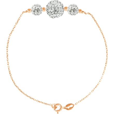 Trilogy Armband Crystal Preciosa White Silver 925 Roze Vergulde