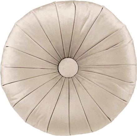 HOOMstyle Kiki Kussen - Sierkussen rond - Fluweel - Ø40cm - Beige / Zand