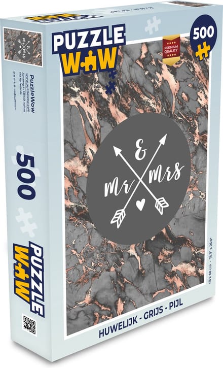 Puzzel Mr & Mrs - Spreuken - Quotes - Trouwen - Legpuzzel - Puzzel 500 stukjes
