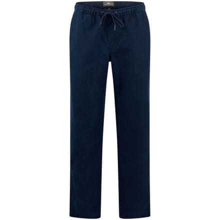 Fynch-Hatton Broek Cotton Linnen Twill Drawstring Dark Navy / male