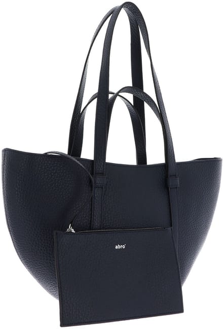 abro schoudertas shopper Leather Tekla Shopper Cosmo Navy donkerblauw