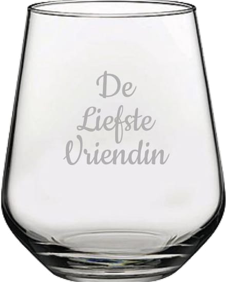 Gegraveerde Drinkglas 42,5cl De Liefste Vriendin