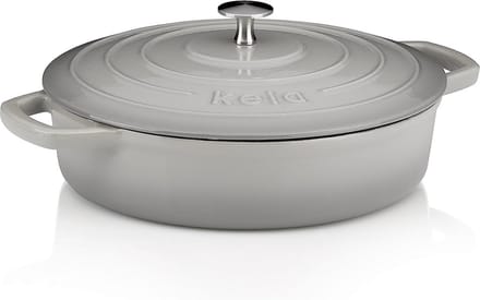 Braadpan, Gietijzer, Laag, Grijs, 28 cm - Kela | Calido