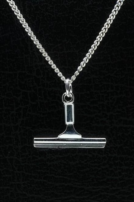 Zilveren Raamwisser ketting hanger