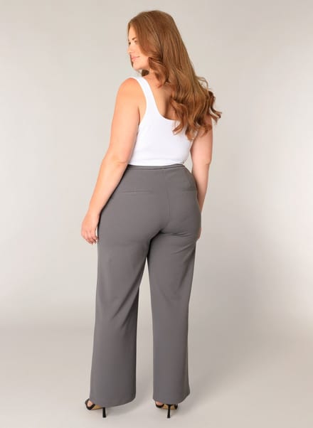BASE LEVEL CURVY Arah Broek - Dark Grey - maat WX-0(44) / L32