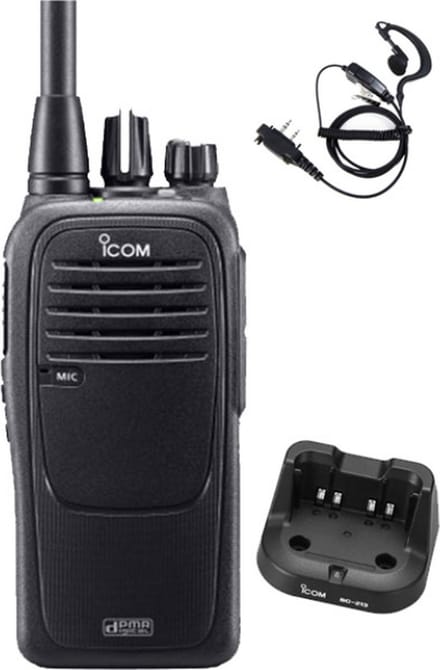 Icom IC-F29DR3 Digitaal portofoon met G-shape headset