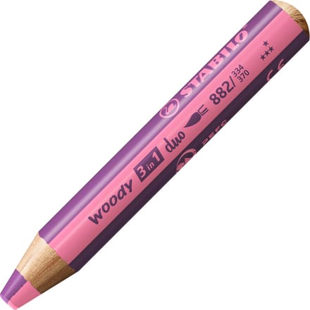 STABILO woody 3in1 duo Multitalent Potloden - Roze/Lila