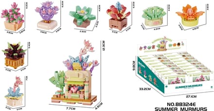 Bouwstenen set summer murmurs – 8 in 1 – 16 stuks in display