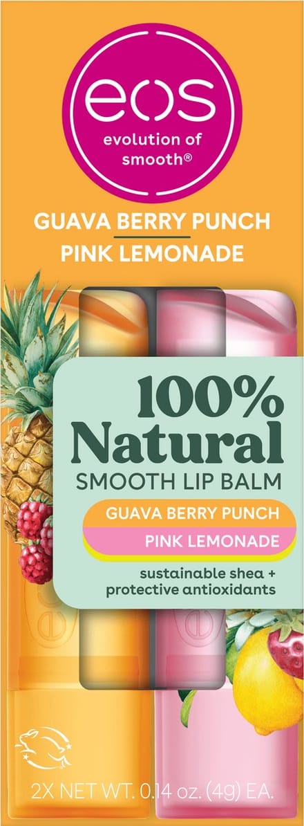 eos Pink Lemonade/Guava Berry Punch 2-Pack Stick Carton Caddy