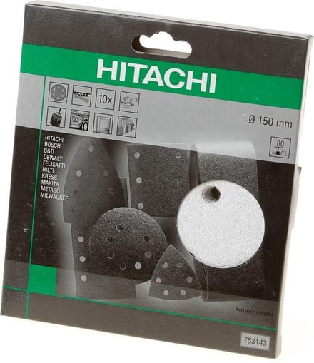 Hikoki Schuurschijf diameter150 k80 velcro wit (10 st)
