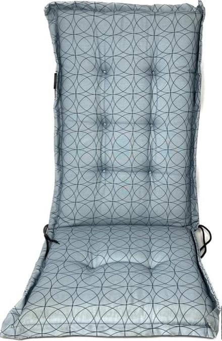 Madison Tuinstoelkussen hoge rug 50x123 cm Circle blue outdoor