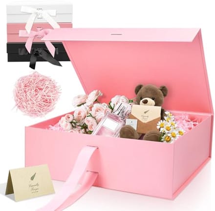 Extra grote geschenkdoos met magnetisch deksel en lint - 32 x 23 x 10,5 cm