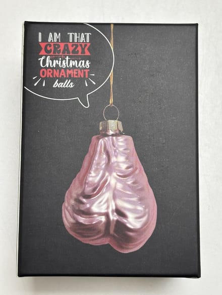 Kerst ornament in de vorm van testikels