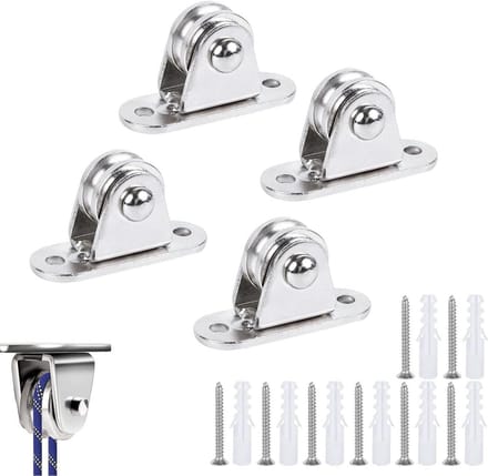 Dubbele Lager Blok Katrolsets voor Heffen en Hanteren - 4 Stuks