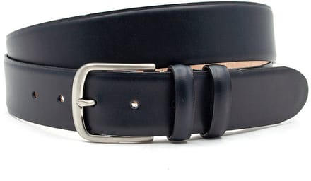 Dames riem donker blauw - 4 cm breed - Leer - Basic riem - Casual - Maat 110
