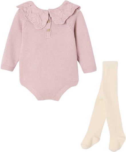 Vertbaudet Babypakje met gebreide bloomer en panty's