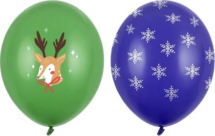 Partydeco - Kerst Ballonnen Merry Christmas mix - 50 stuks