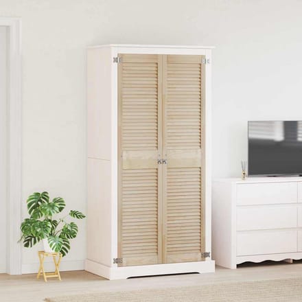 vidaXL - Kastdeur - 2 - st - Naturel - 170 - x - 39,5 - cm - Massief - grenenhout