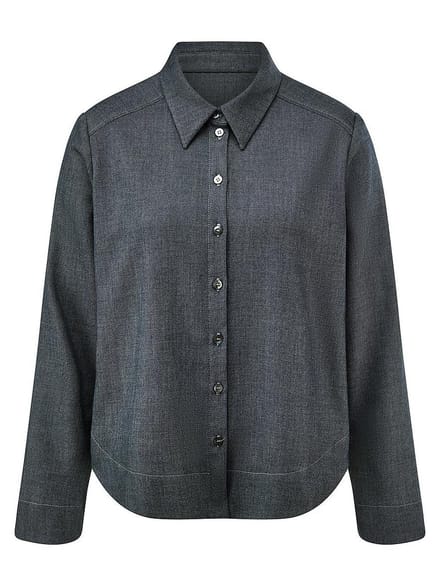 Blouse lange mouwen Van Peter Hahn blauw