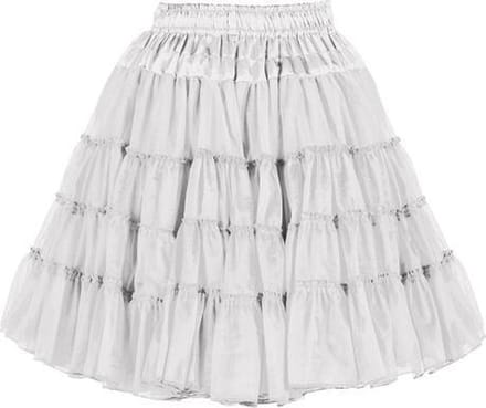 Luxe Petticoat - Wit - 2 Laags - Carnavalskleding - One Size - Volwassen Maat