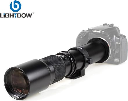 Lightdow 500mm F/8.0 super telelens zoomlens MF voor Canon EOS EF body's