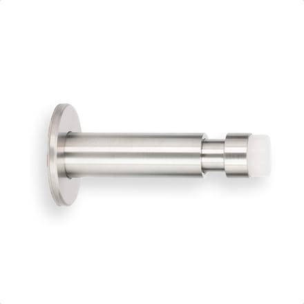 Unyqoos® Verstelbare messingen deurstopper met dubbele installatie en wit rubber