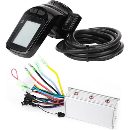 Elektrische Fiets Elektrische Scooter Borstelloze Controller LCD Display Paneel Draaiknop Instrument 36V black