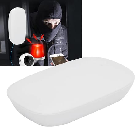 Trillingsalarm Detector - Inbraak Sensor - Beveiliging Thuis - Draadloze Koppeling - 9 x 5 x 3 cm - Wit