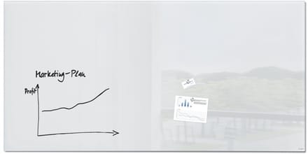 Sigel glasmagneetbord glaswhiteboard XL Artverum 200x100cm wit