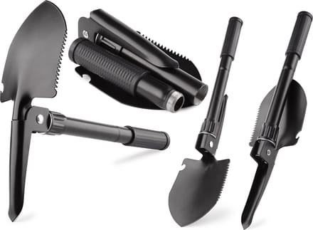 Benson Opklapbare schep - multifunctioneel - 4-delig - 41 cm - inclusief opbergtas
