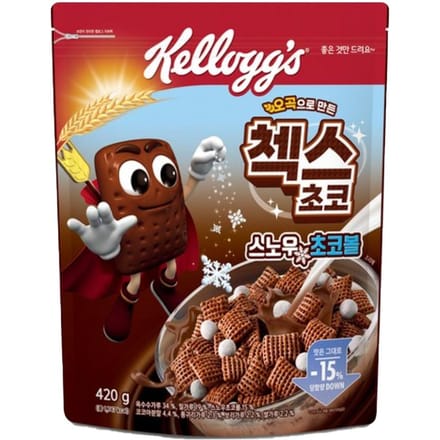 Kellogg's Chex Choco Snow Choco Ball 400g (3 Options) #1PCS gray
