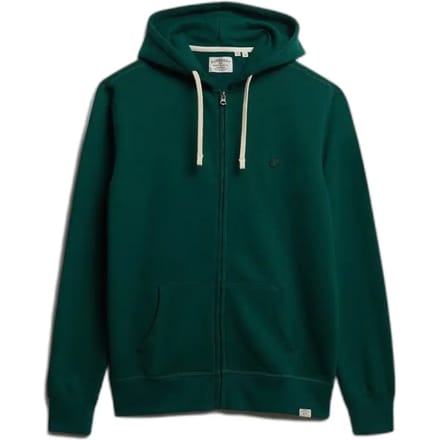 Superdry Monogram Geborduurde Zip Hoodie Green Grootte: L