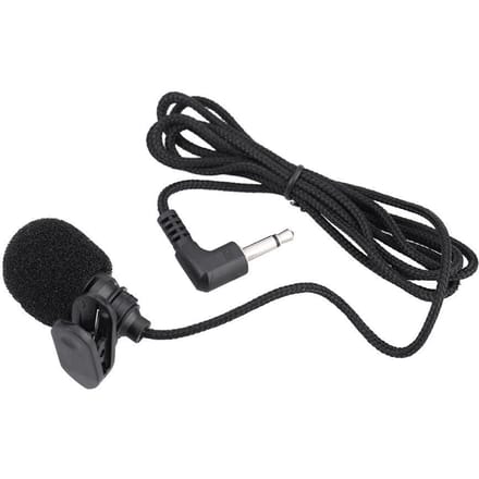 Mini draagbare clip-on revers condensatormicrofoon microfoon handsfree 3,5 mm TS-stekker voor computer pc draagbare stemversterker luidspreker zwart