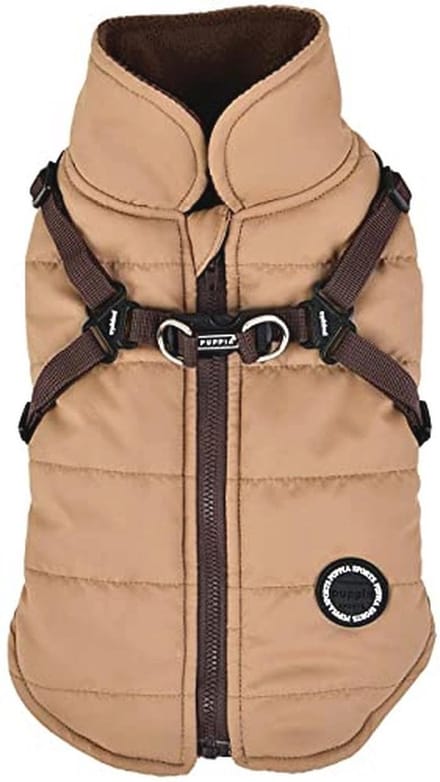 Wintervest met Harnas voor Honden - Beige - XL