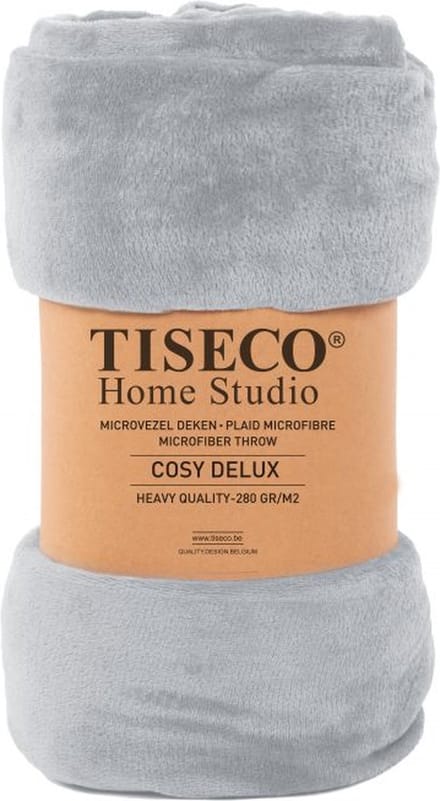 Tiseco Home Studio - Deken COSY DELUX - microflannel - 280 g/m² - 240x220 cm - Radiant grey