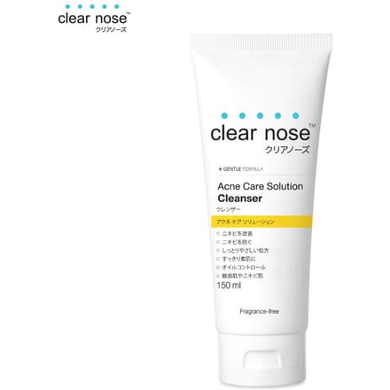 Clear Nose Acne Care Solution Cleanser, Fragrance-free, 150 ml. 150 ml. white
